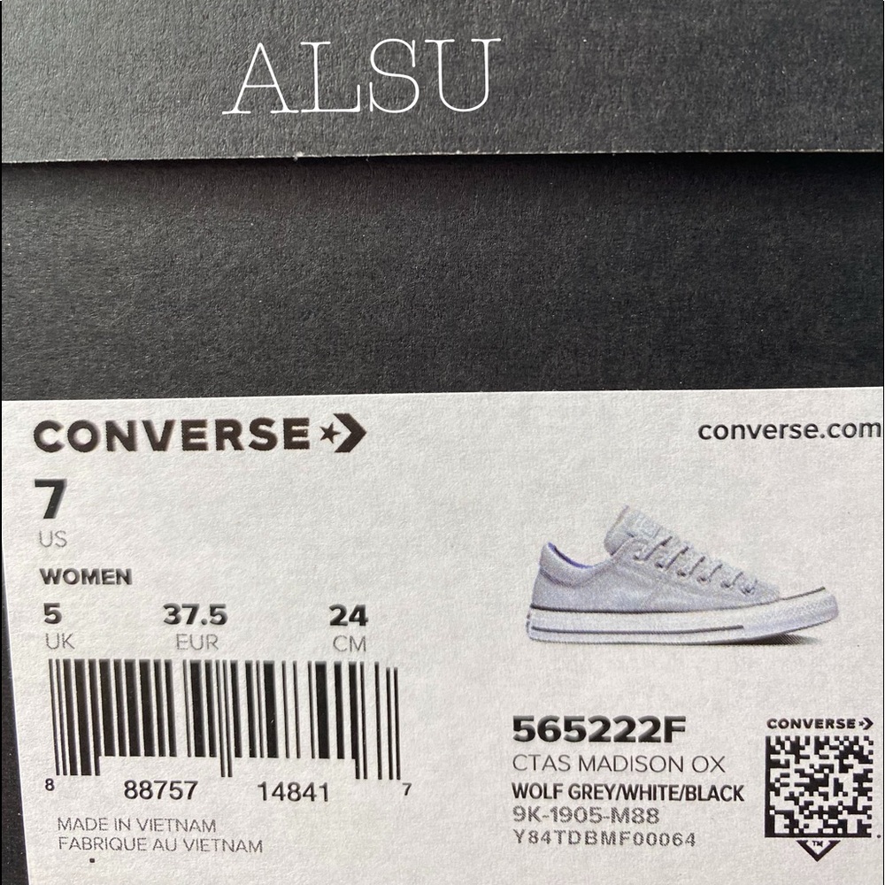 Converse Ctas Madison Low Top Canvas Wolf Grey W - Picture 7 of 8